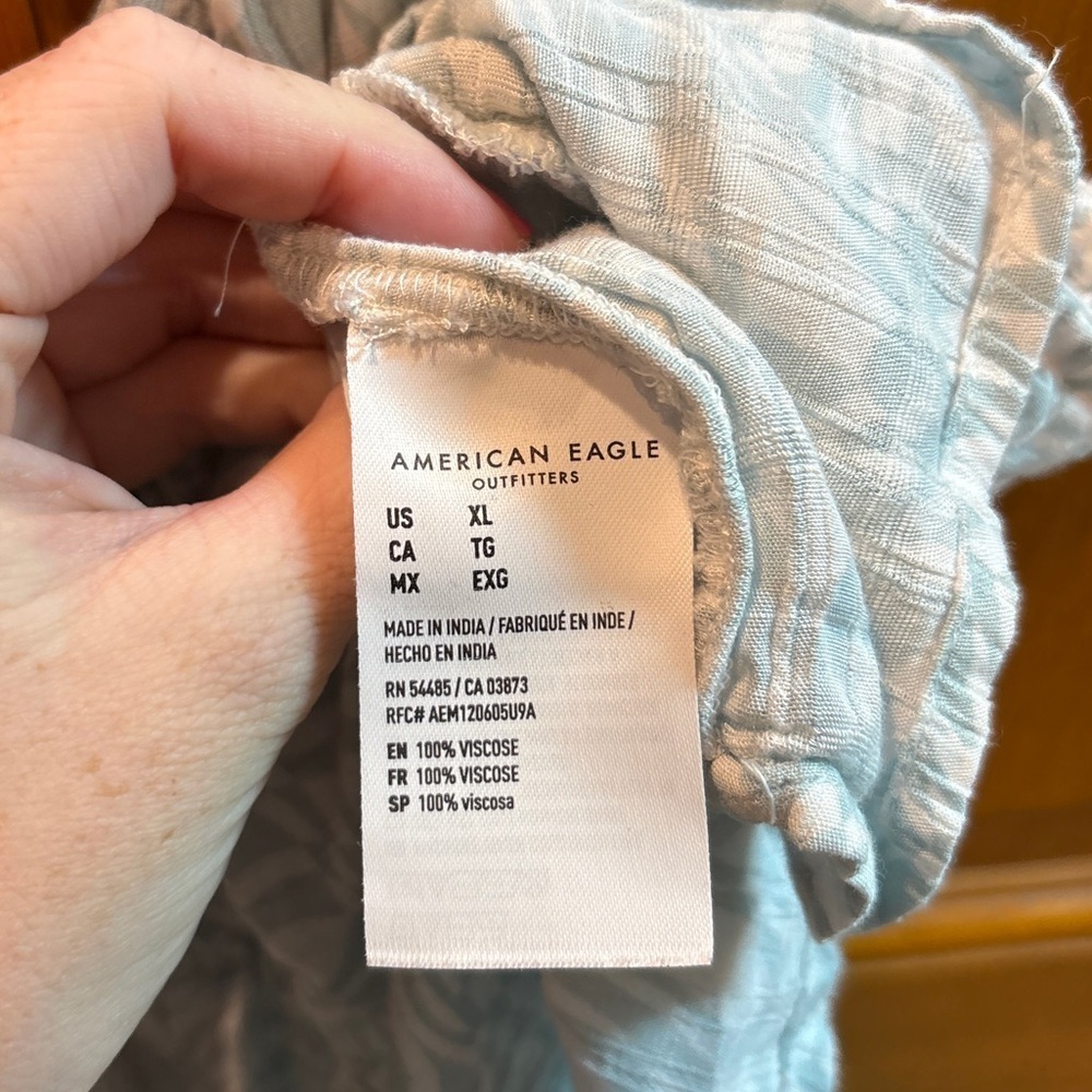 American Eagle Women’s Tie Front Cami Peplum Tank Size XL - Picture 10 of 11